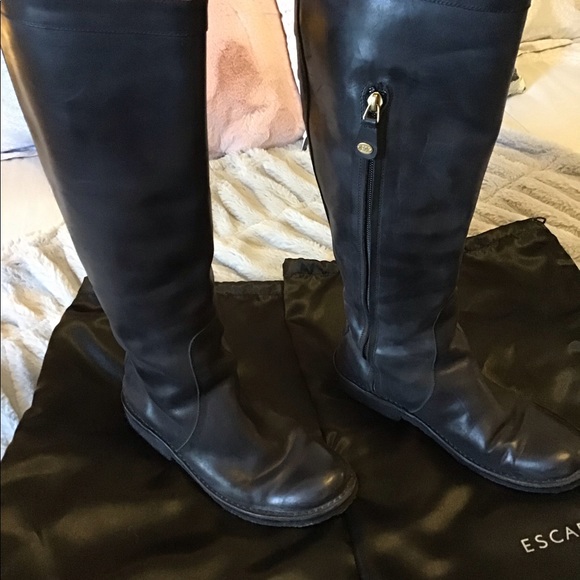 SOLD! Escada- Nubuck knee high leather boots. - Picture 3 of 8